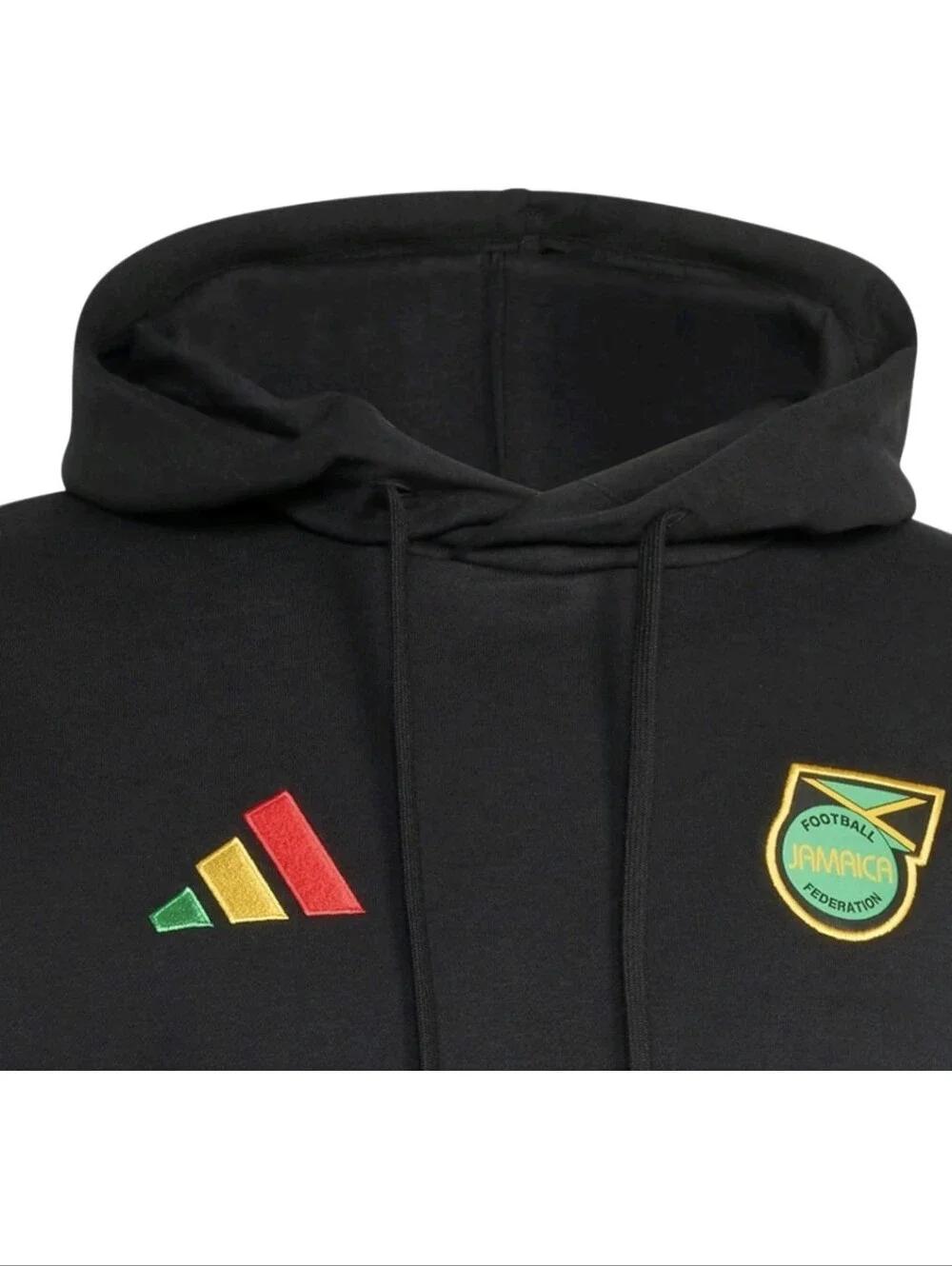 Men's Adidas Black Jamaica X Bob Marley DNA Rasta Fleece Pullover Hoodie Size L